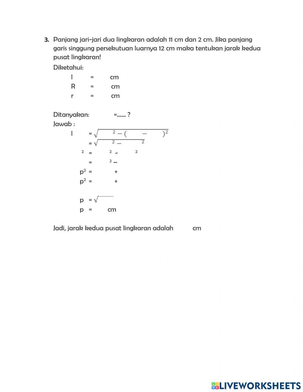 Garis singgung lingkaran