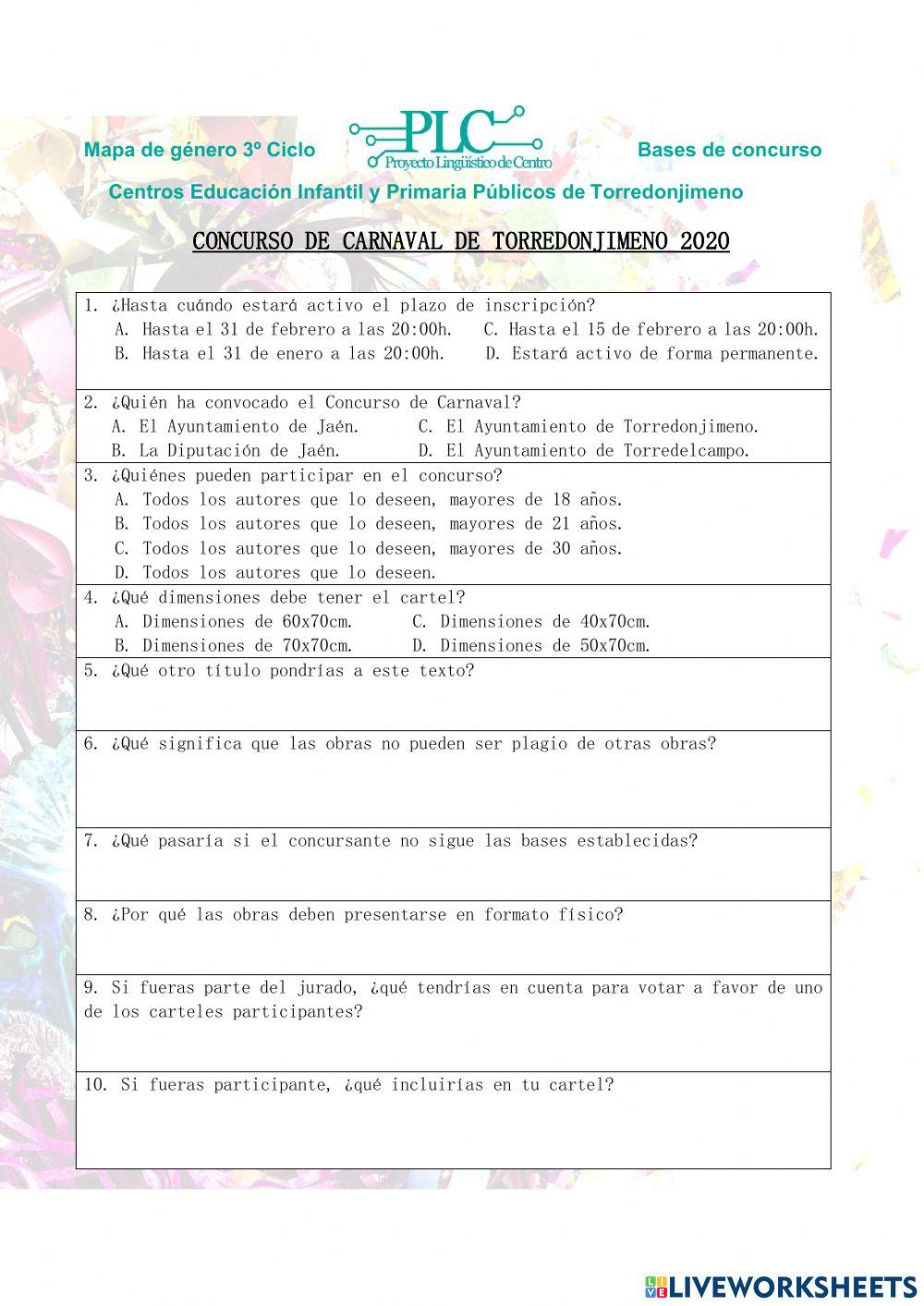 Concurso de Carnaval de Torredonjimeno