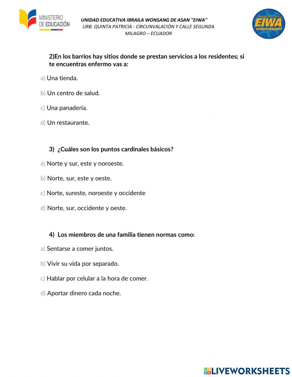 Evaluacion de estudios sociales