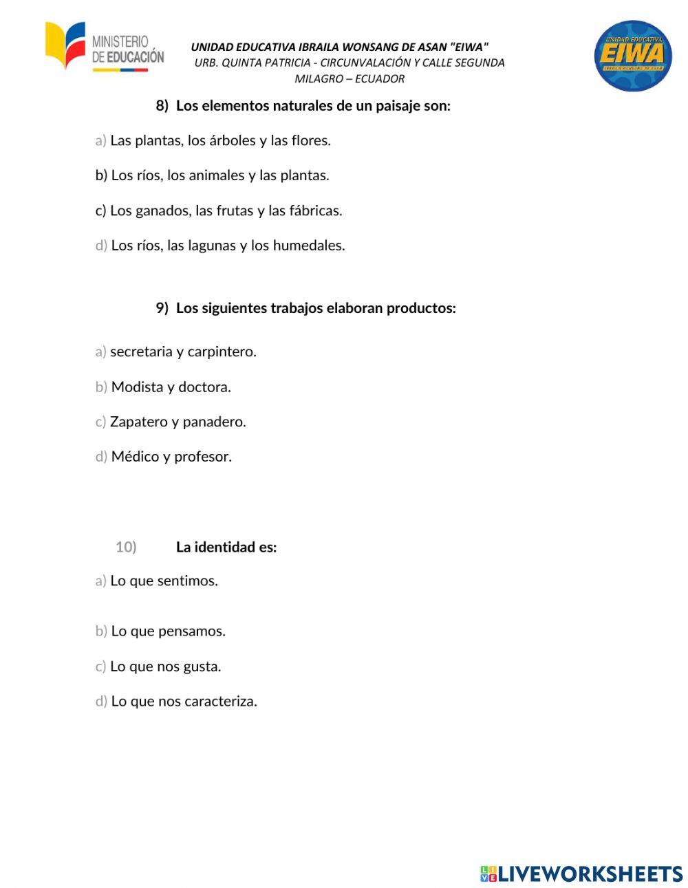 Evaluacion de estudios sociales