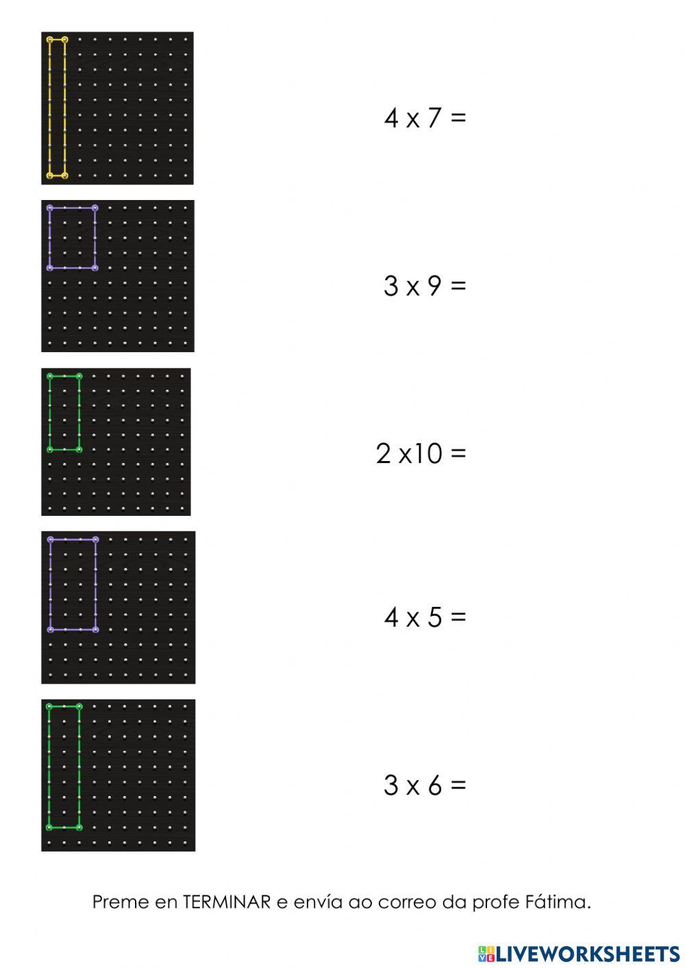 Multiplicamos con xeoplanos Multiplicamos con xeoplanos