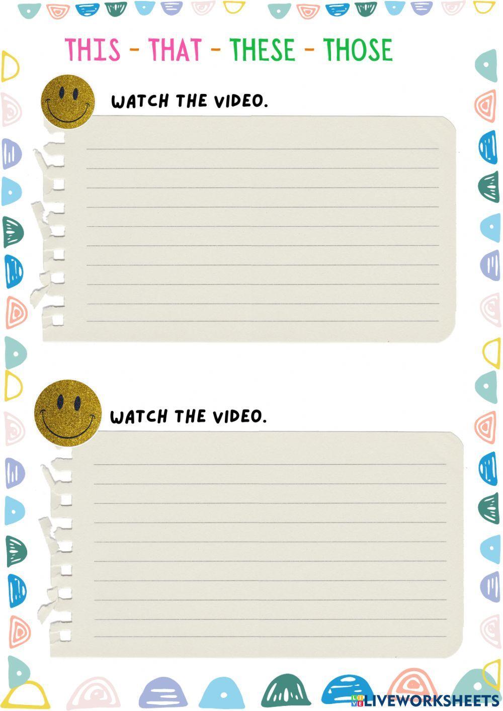 This, that. these, those