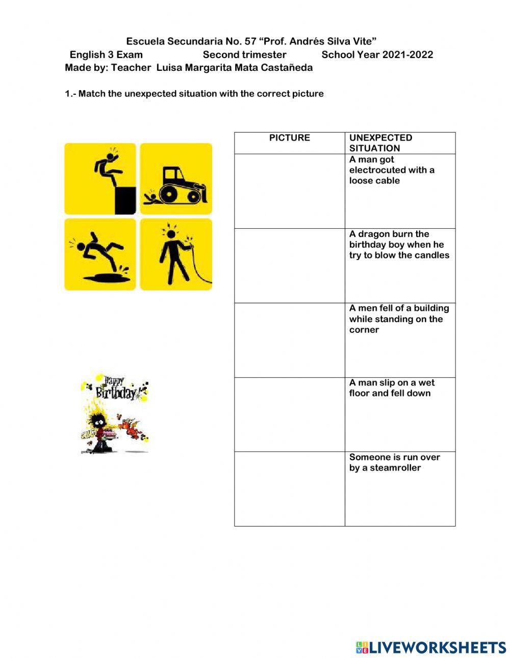 Examen del segundo trimestre