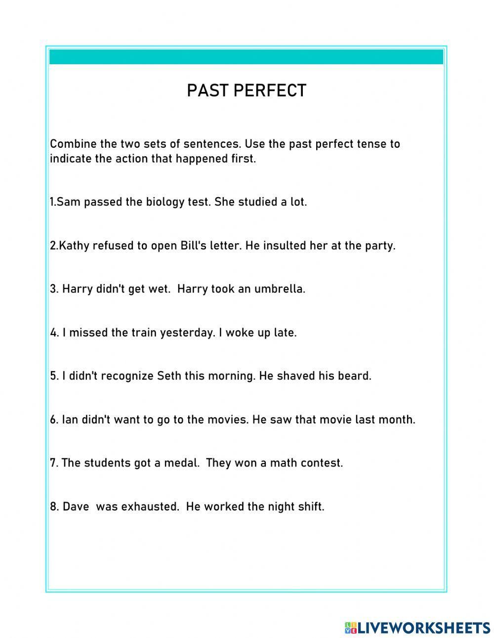 Past perfect