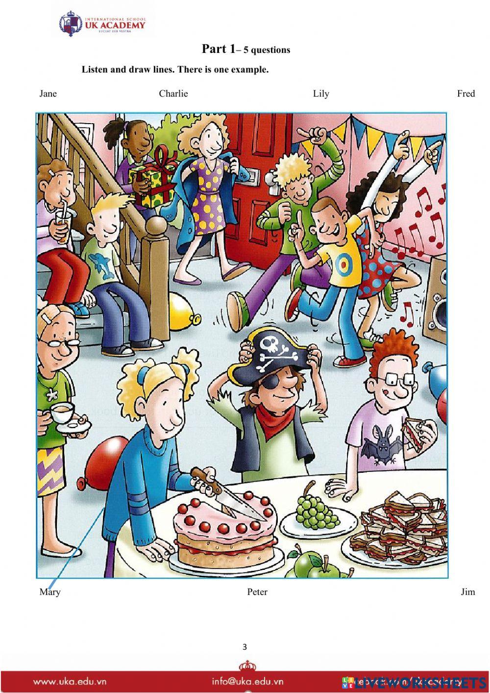 Mock test  grade 4 listening