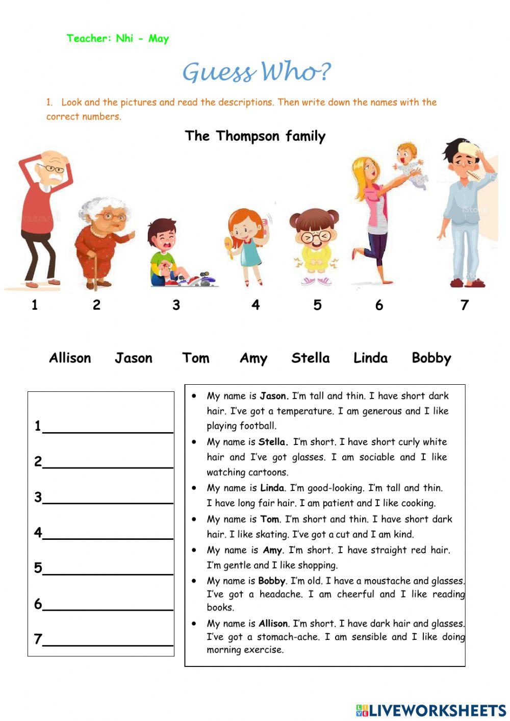 What Does She Look Like Online Exercise For Live Worksheets What Does She Look Like Online Exercise For Live Worksheets
