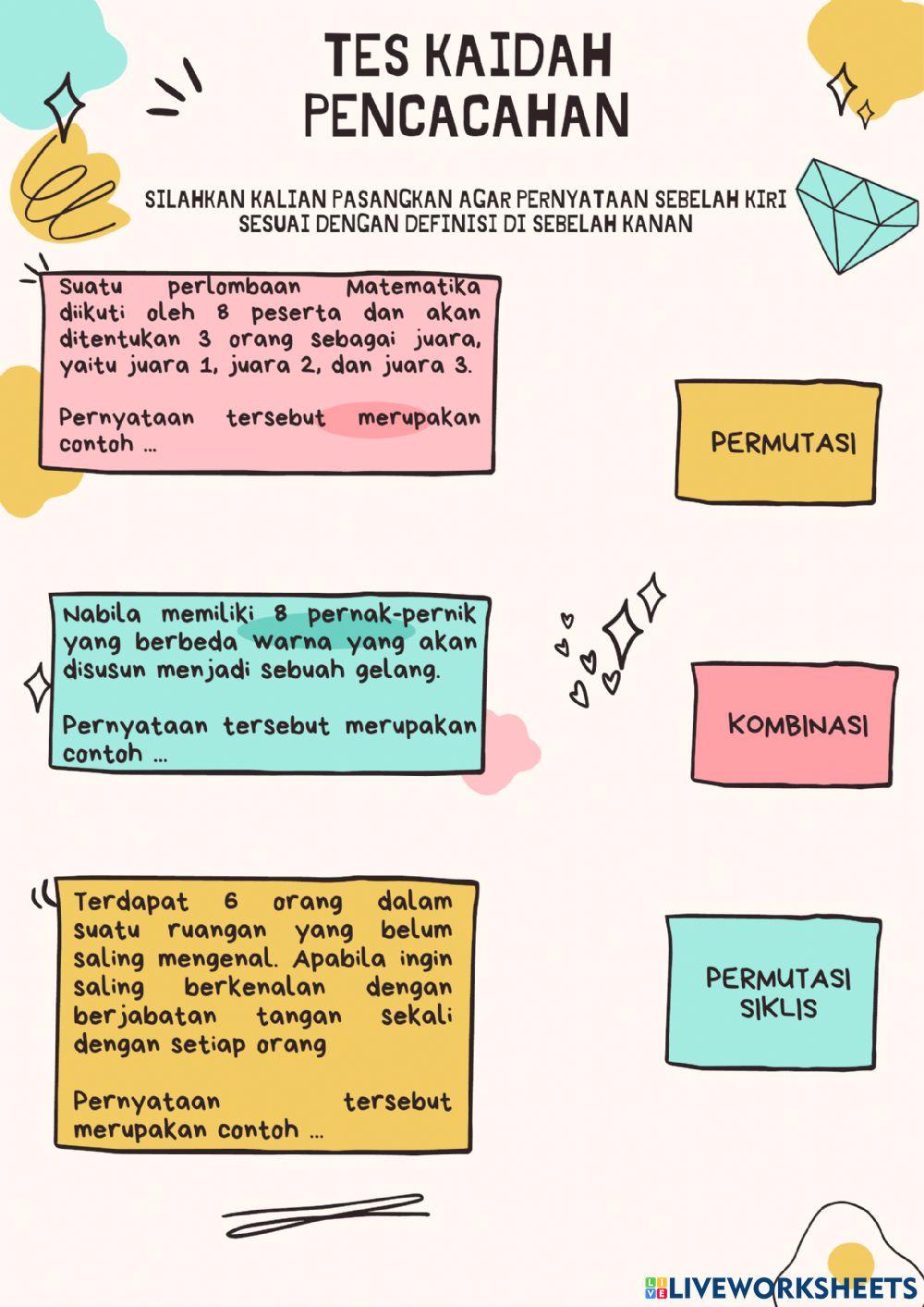 Tes kaidah pencacahan