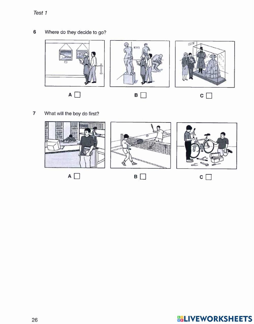 PET Listening practice