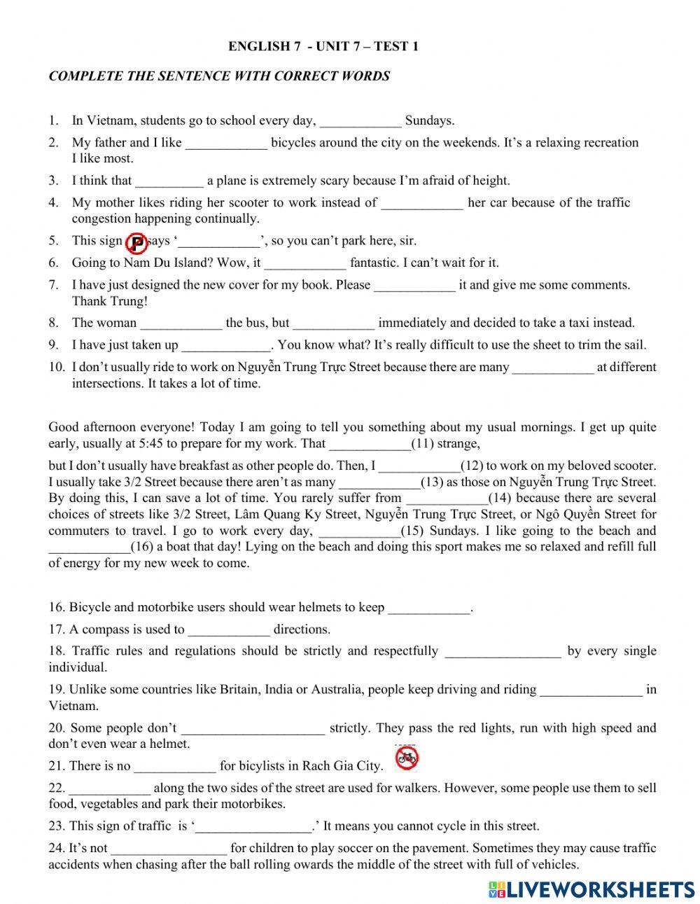 Vocabulary english 7