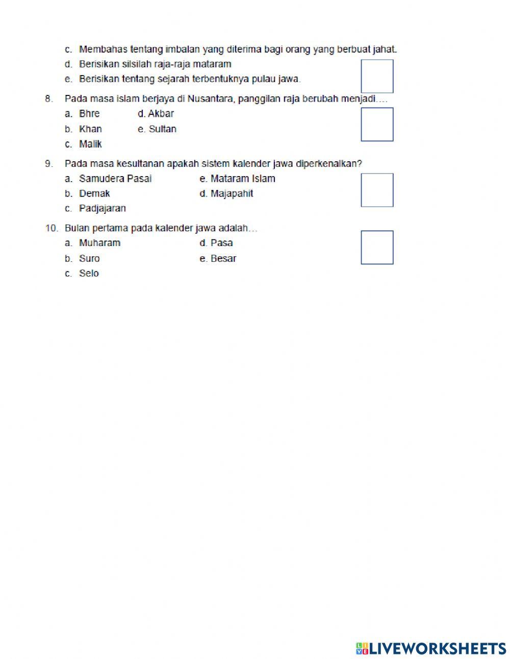 Akulturasi peradaban islam dengan budaya hindu budha serta dengan budaya asli masa pra aksara di nusantara