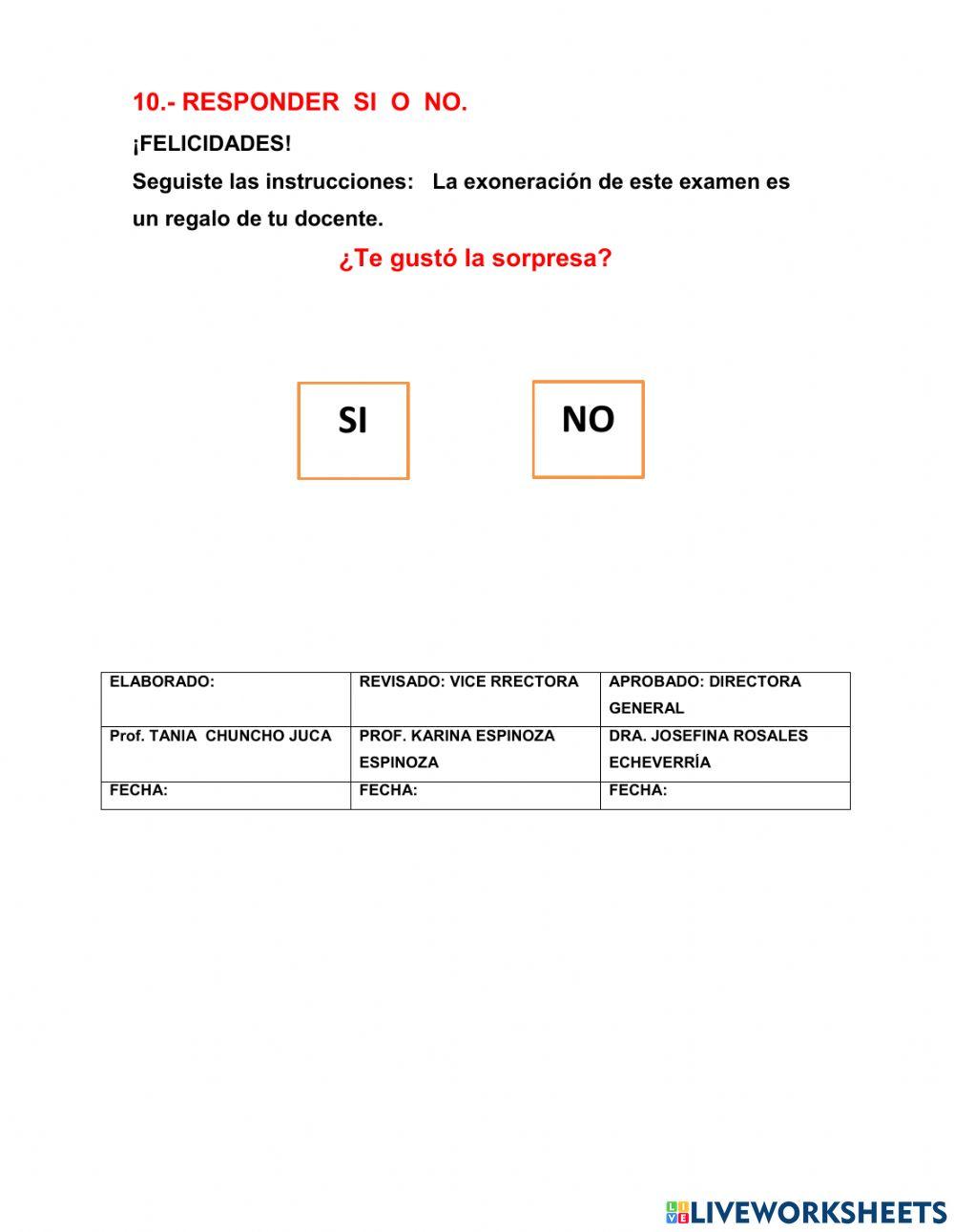 Examen de estudios sociales