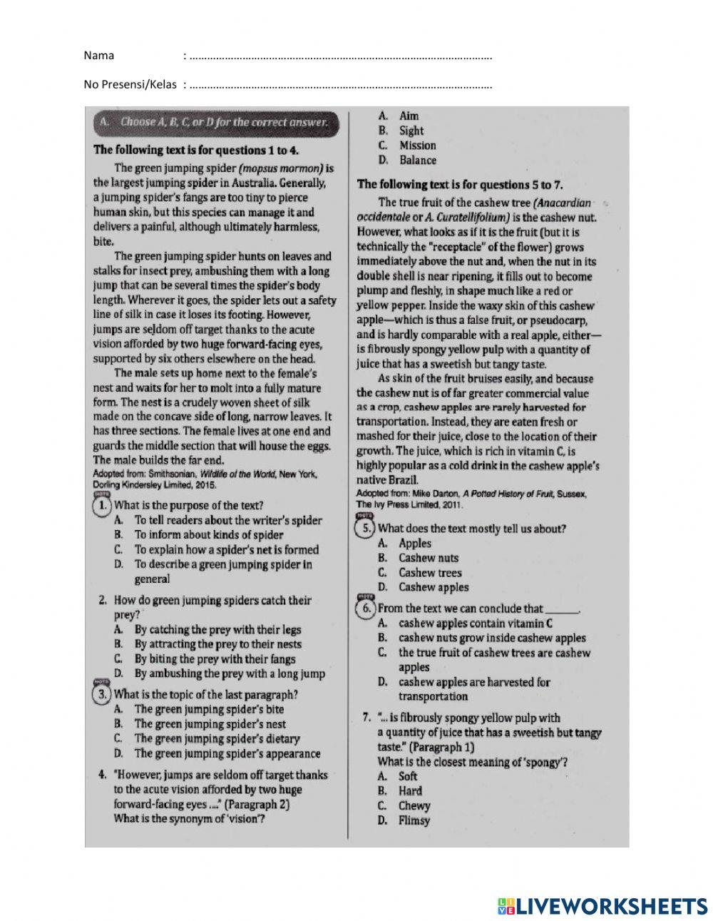 Assessment 9 PR Inggris (report text) 2022