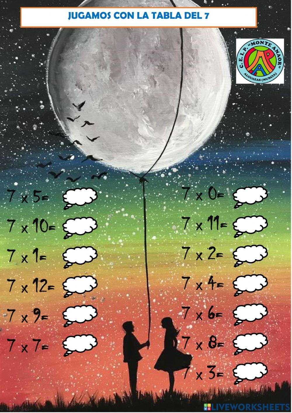 Tabla del 7 y extensión