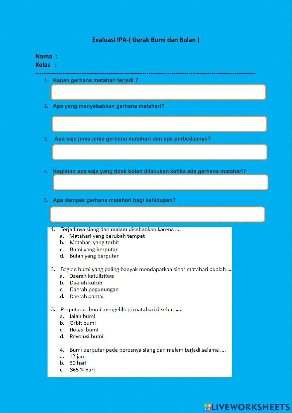 IPA-( Gerak Bumi Dan Bulan )