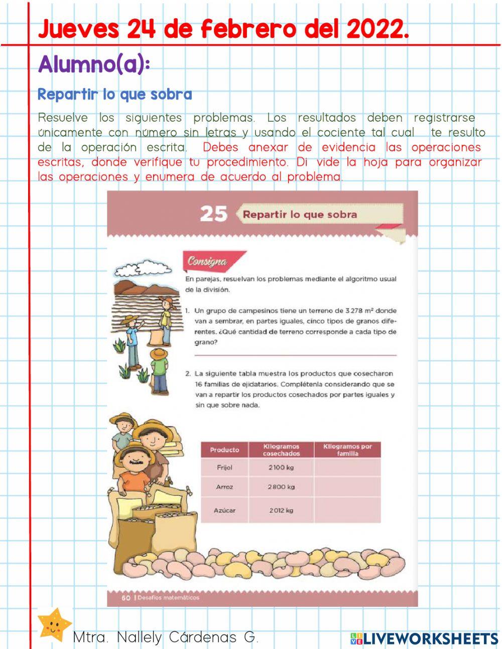 Repartir lo que sobra