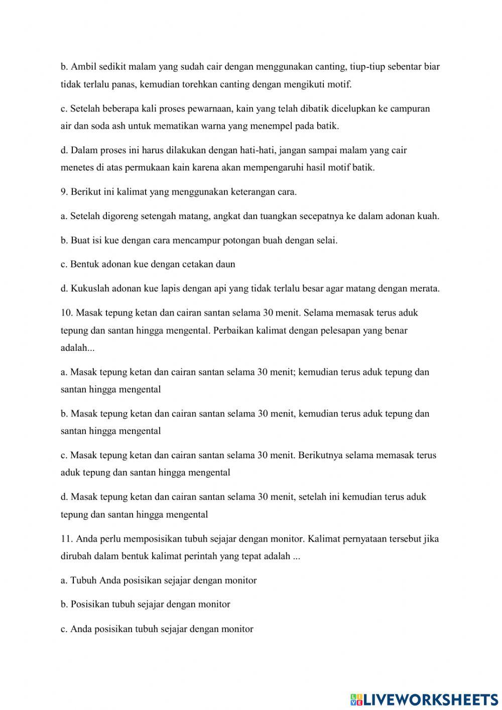 Latihan Soal Modul 3 Paket B