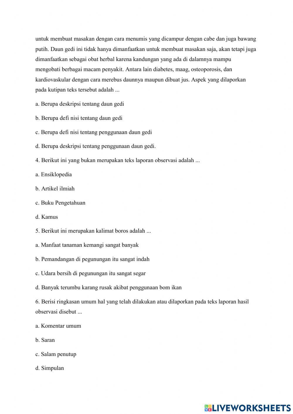 Latihan Soal Modul 4 Paket B