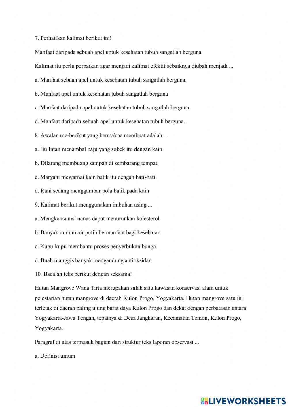 Latihan Soal Modul 4 Paket B