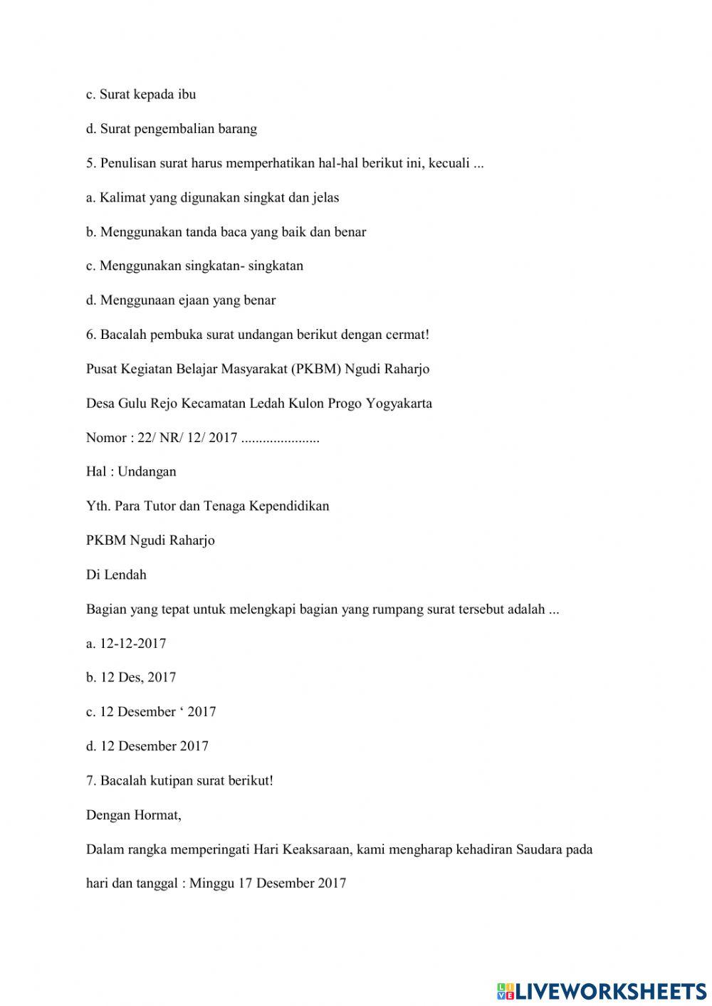 Latihan Soal Modul 5 Paket B