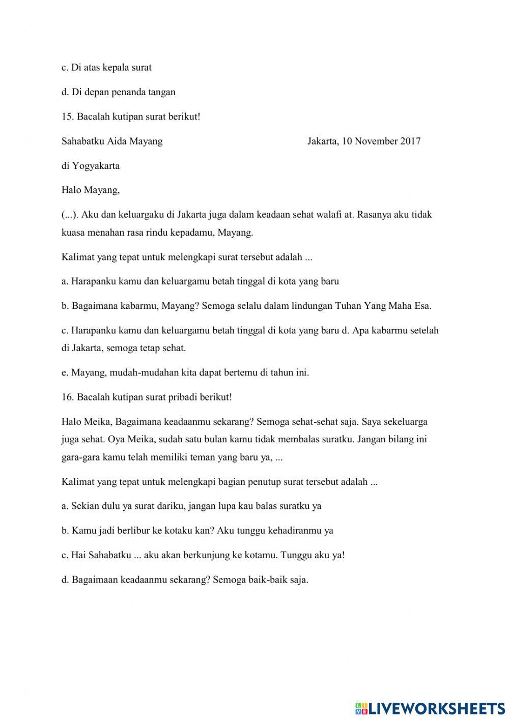 Latihan Soal Modul 5 Paket B