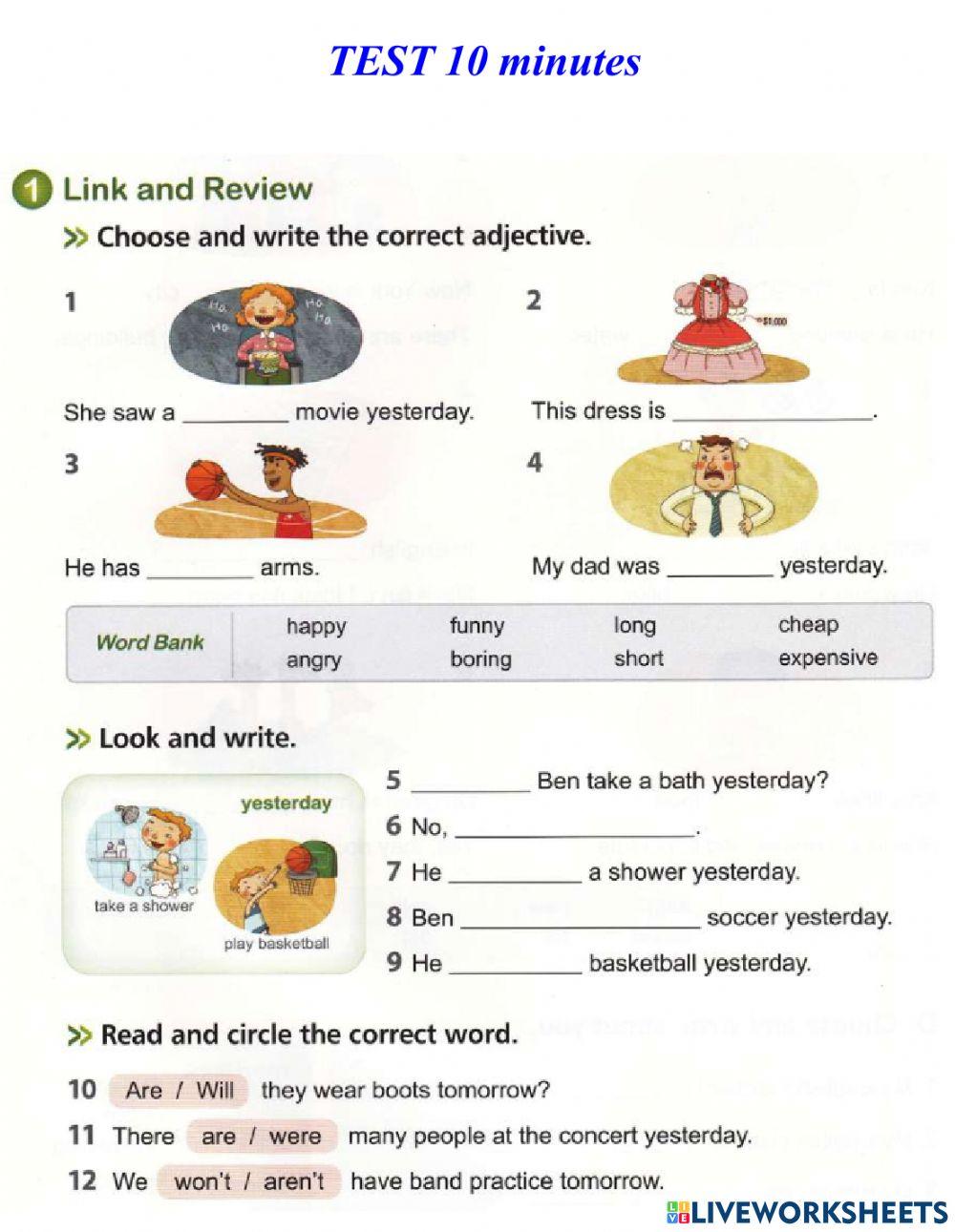 Test Adjectives