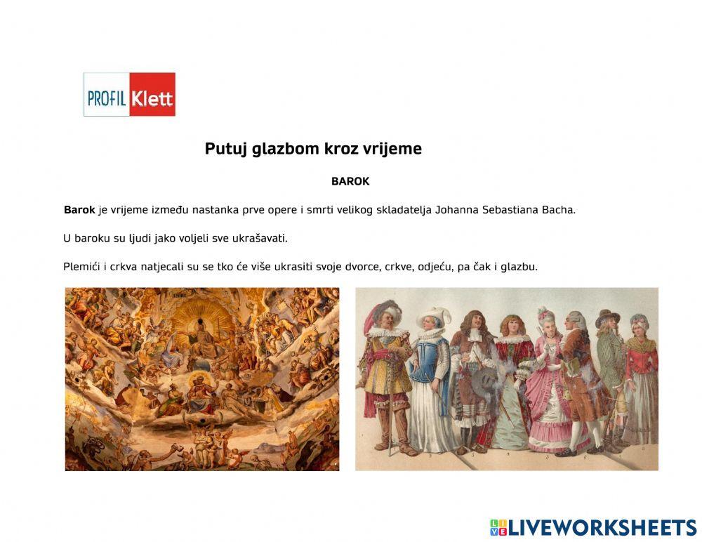 Glazba baroka - radni materijali za djecu s teškoćama u učenju Glazba baroka - radni materijali za djecu s teškoćama u učenju
