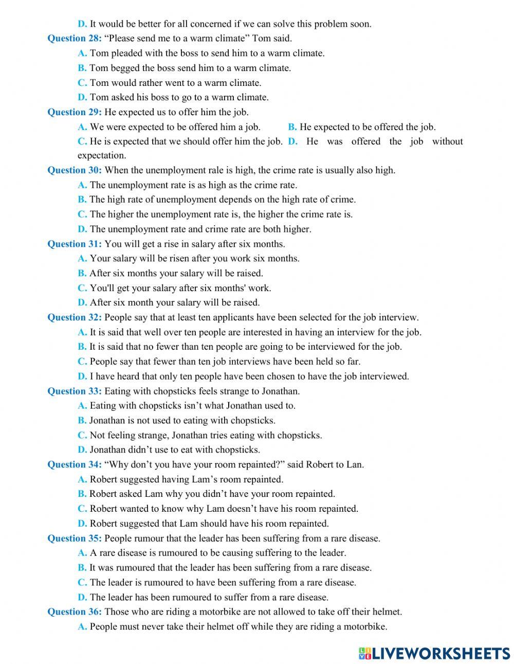 Same meaning sentences