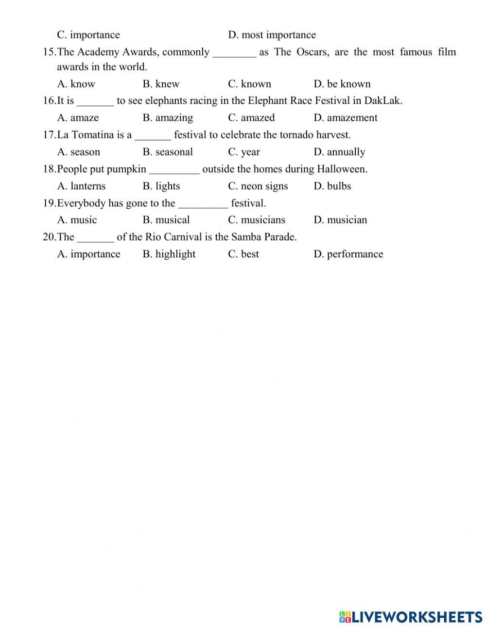 Y7 Unit 9.1 - Grammar