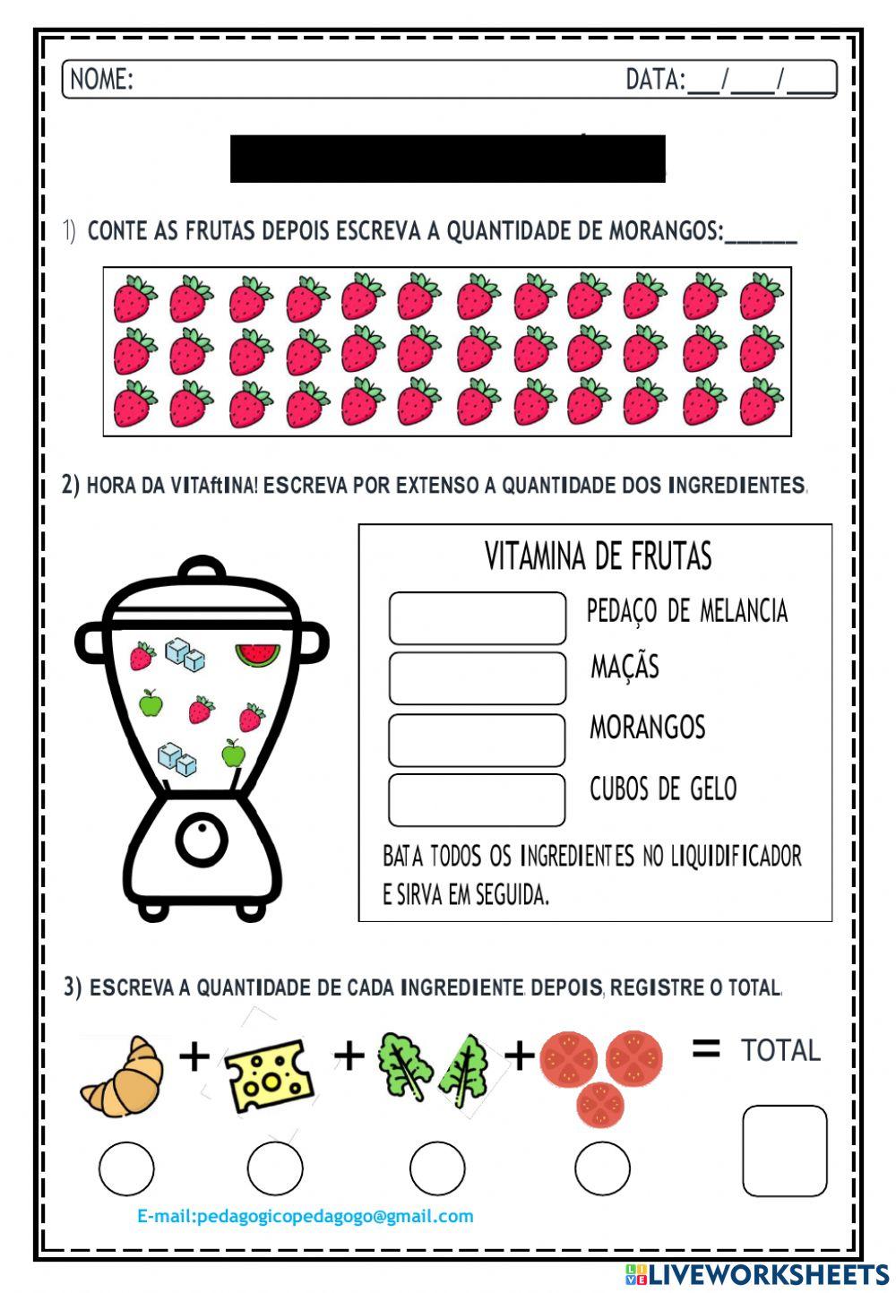 Aula 01 de Matemática do 1° ano EF. I