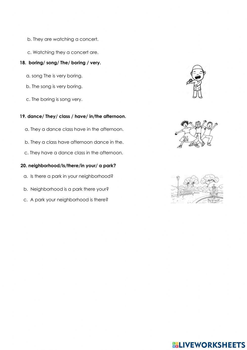 Reading and Writing test Oxford