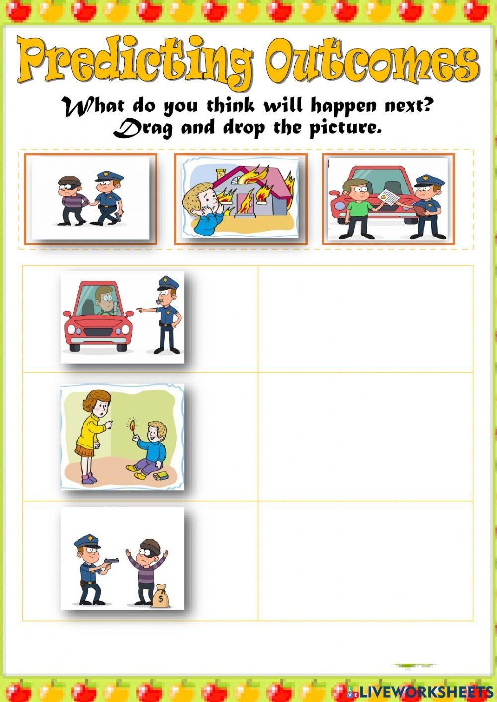 Predicting Outcomes online activity | Live Worksheets