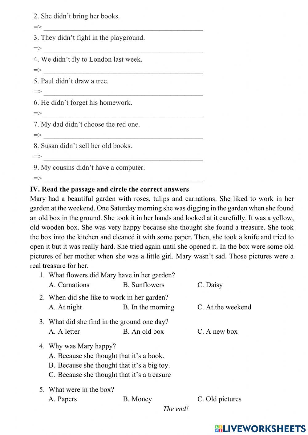 Week 23 - Worksheet 5A Fansipan