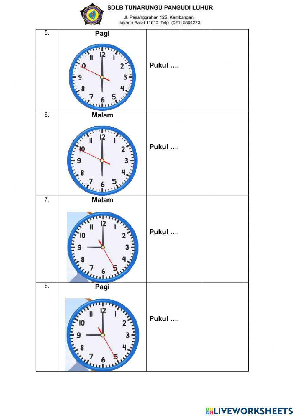 Penulisan waktu 24 jam