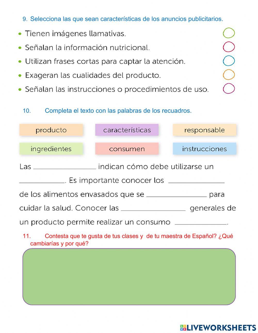 Español examen