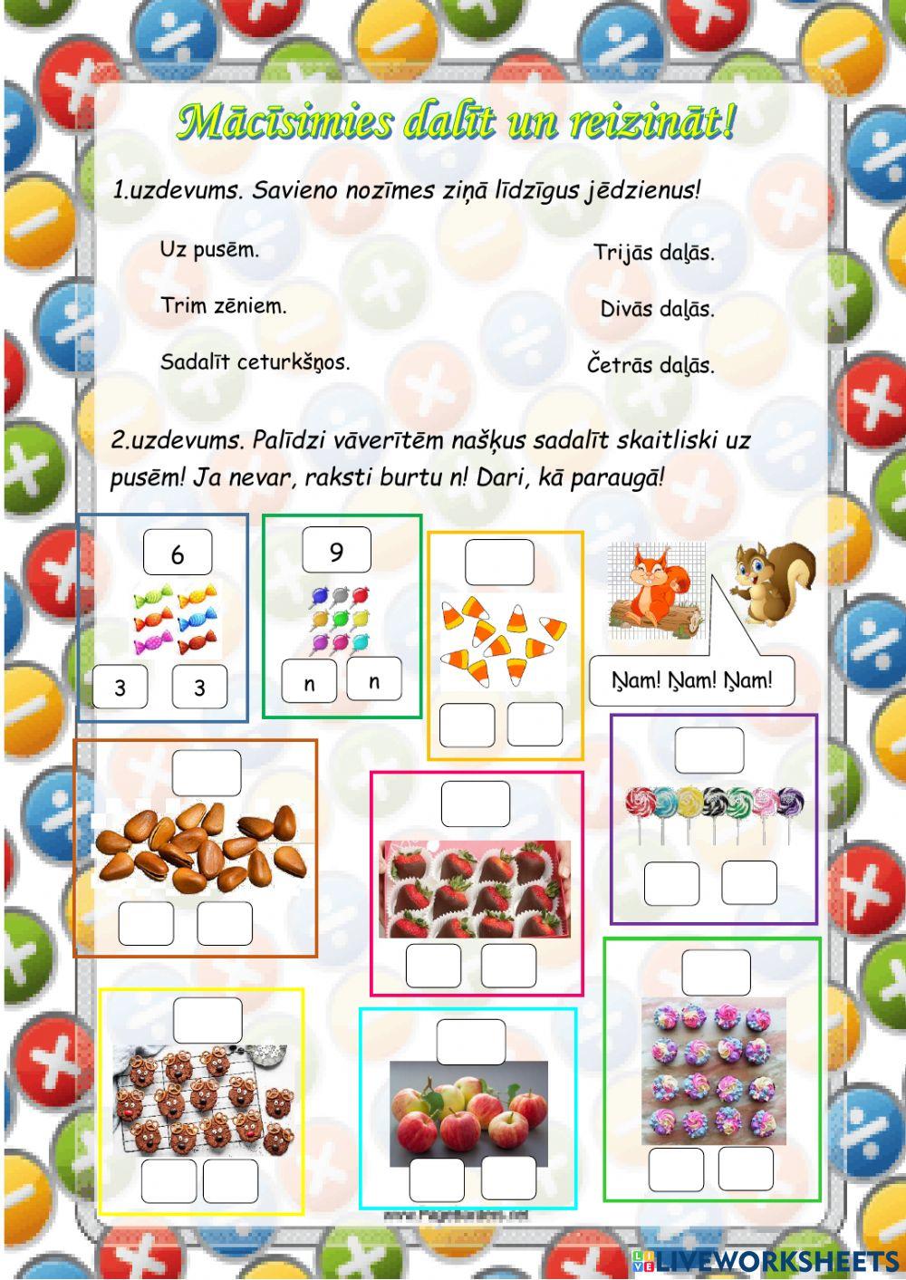 Mācies dalīt un reizināt!