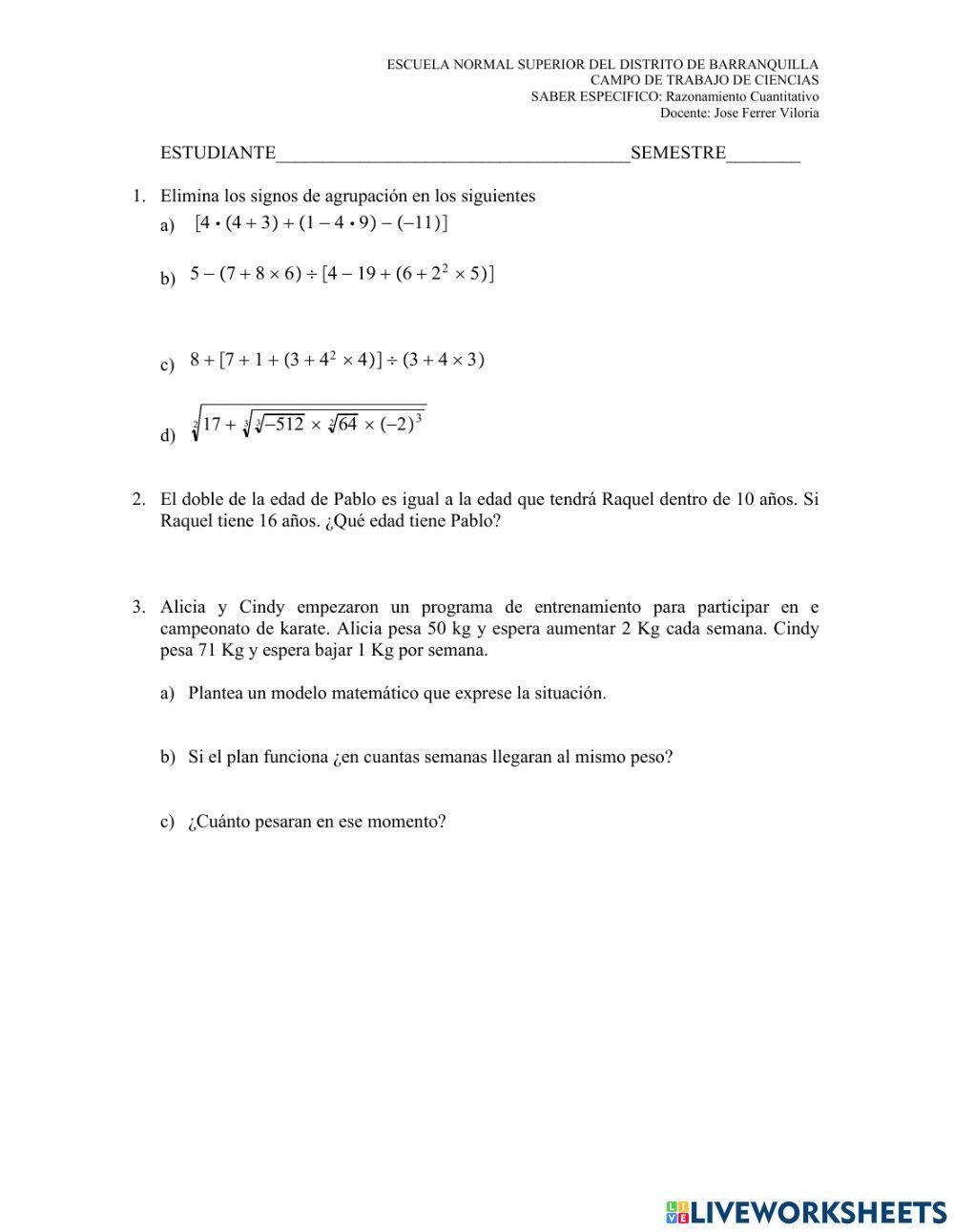 Razonamiento Cuantitativo