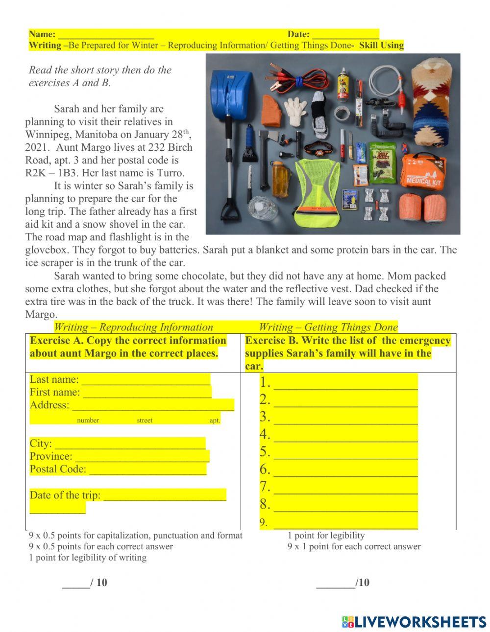 Being ready for a winter drive