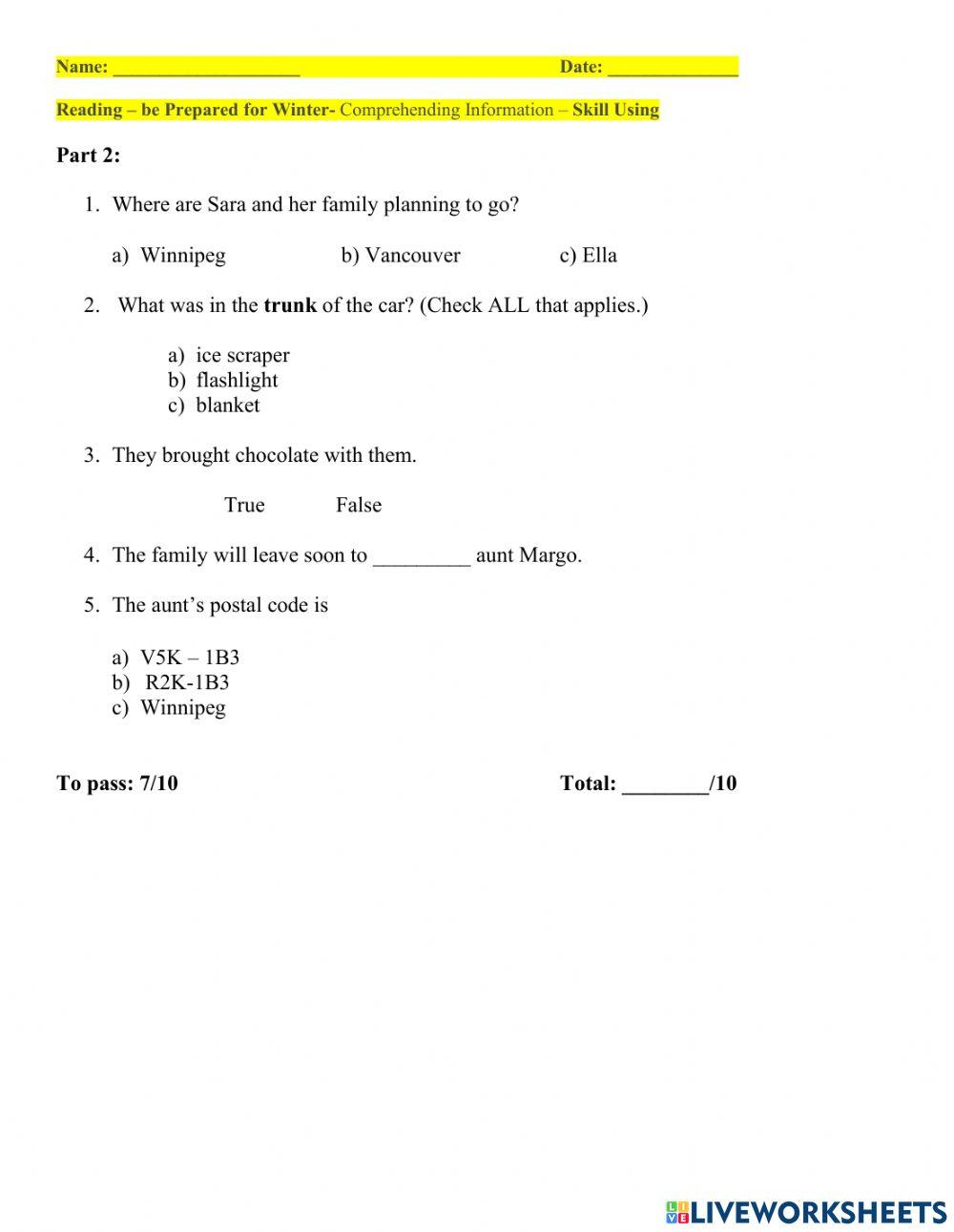 Being ready for a winter drive