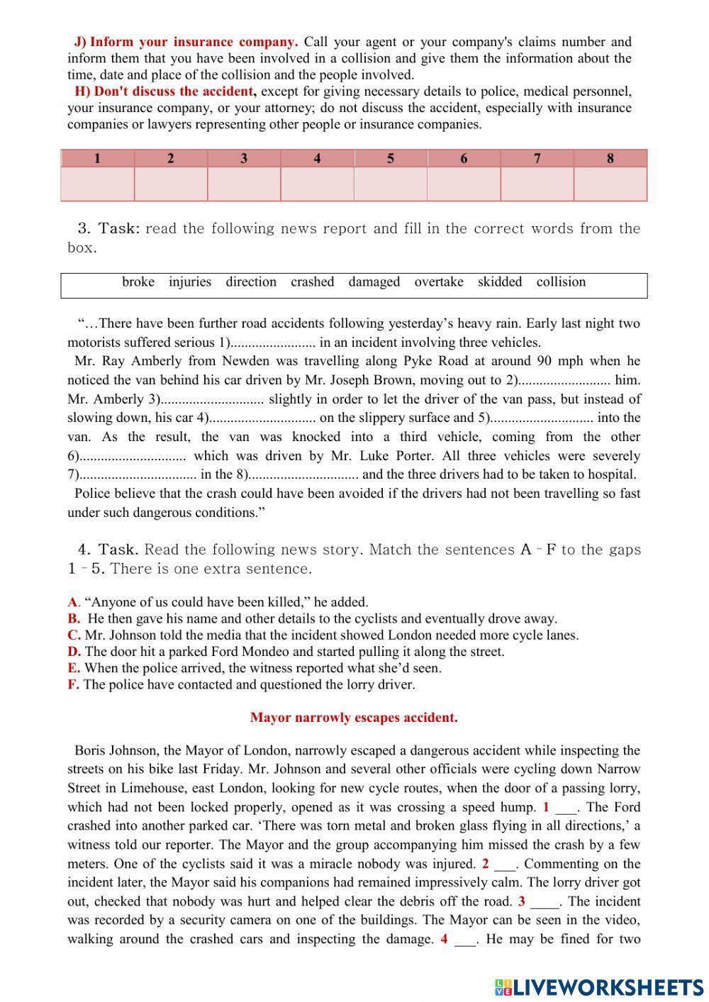 Vehicle Incident Report