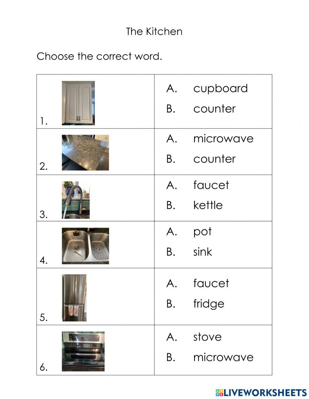 The Kitchen - Multiple Choice