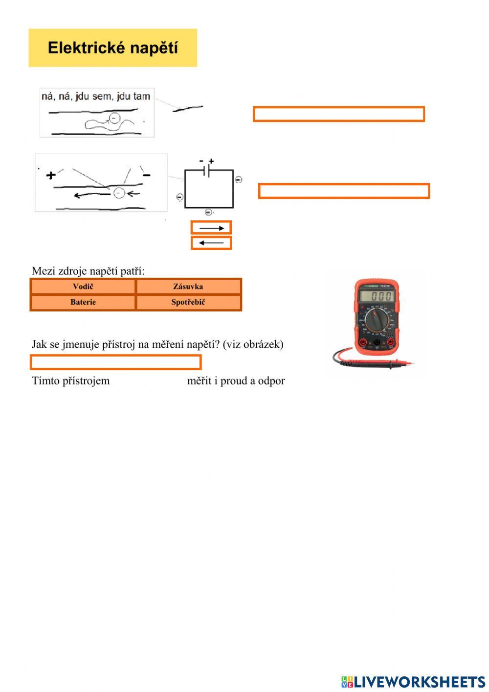 Elektřina - napětí, proud