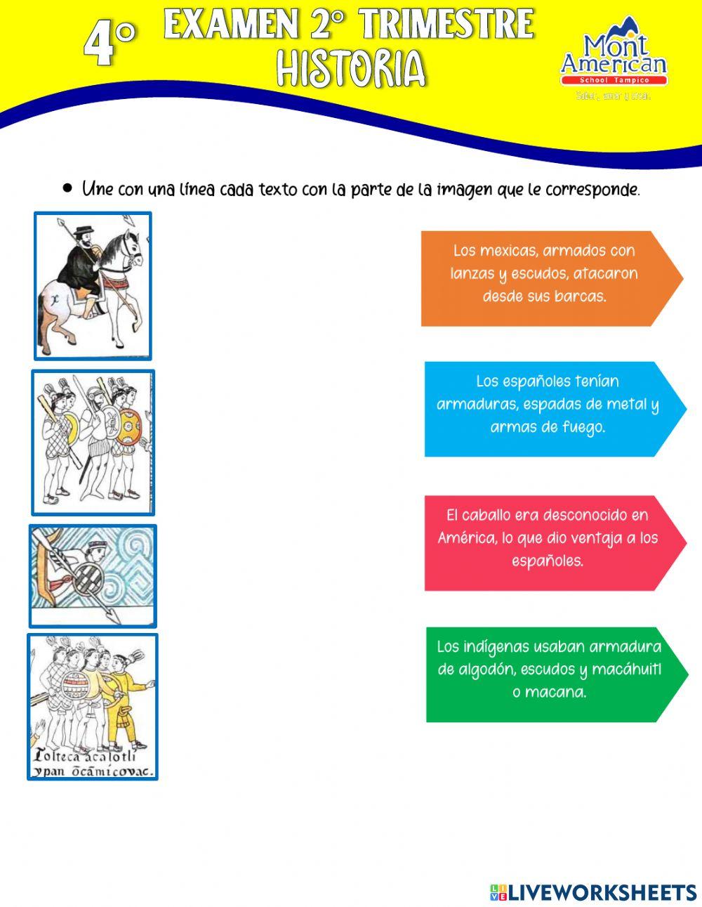 Examen de historia 2° trimestre