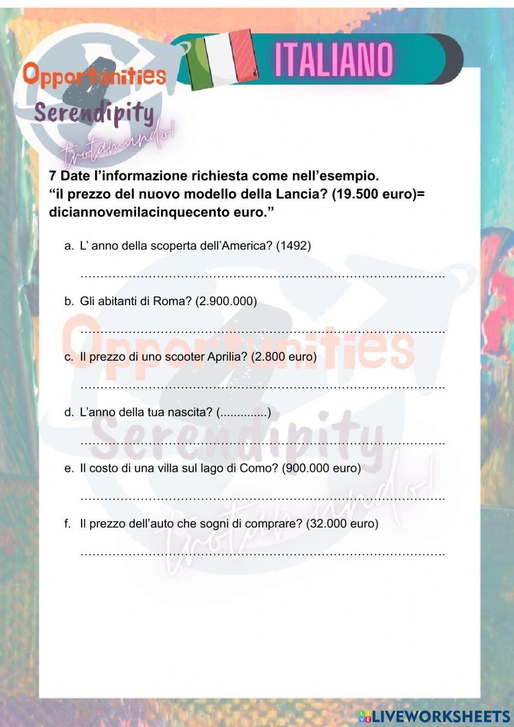 Progetto Italiano clase 14