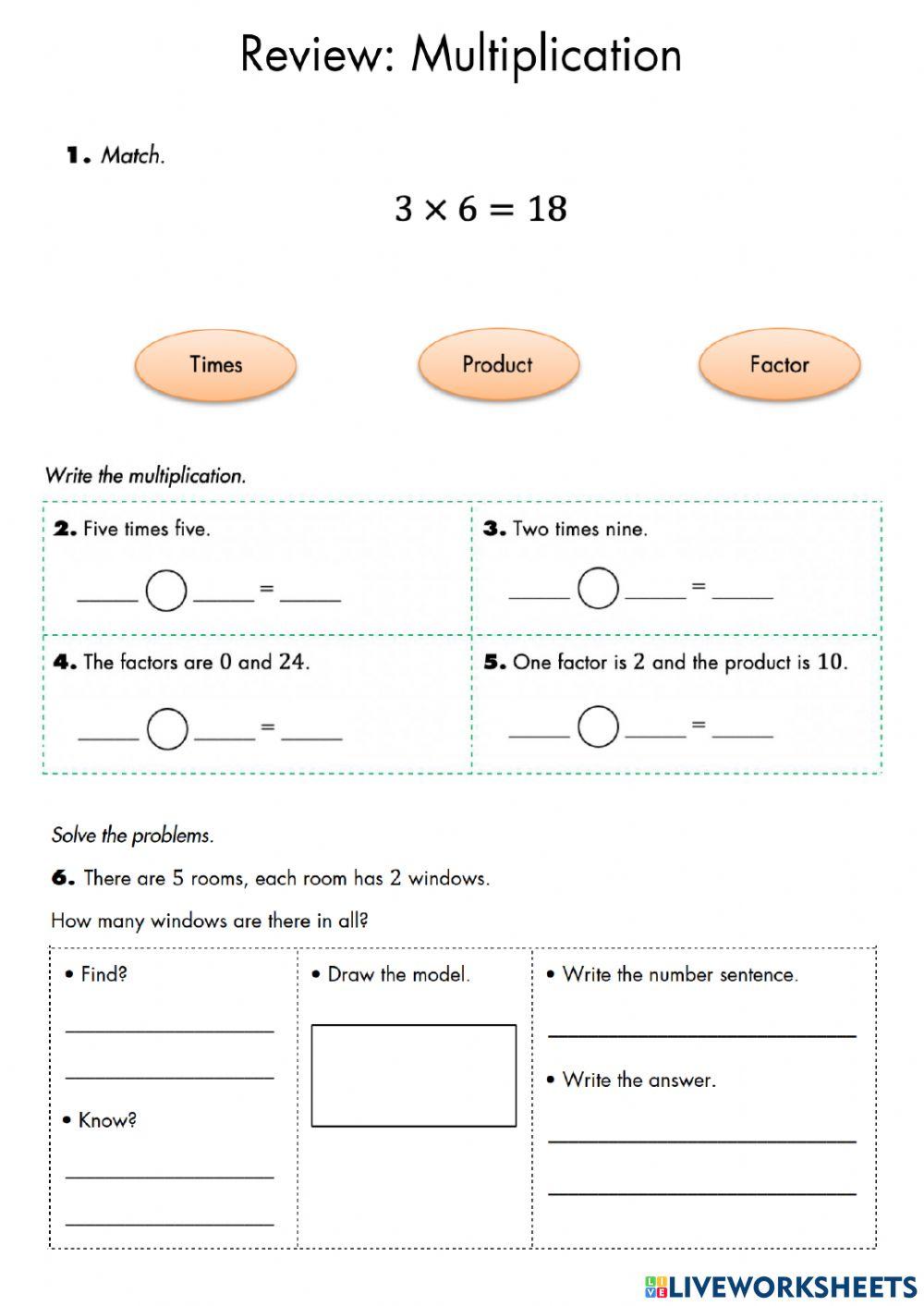 G2 T3 Review Multiplication G2 T3 Review Multiplication