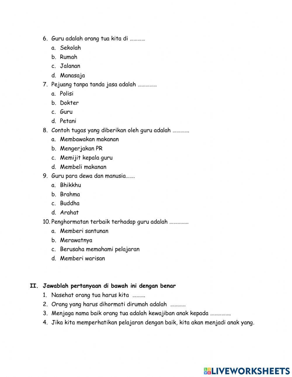 Mid semester buddha grade 3