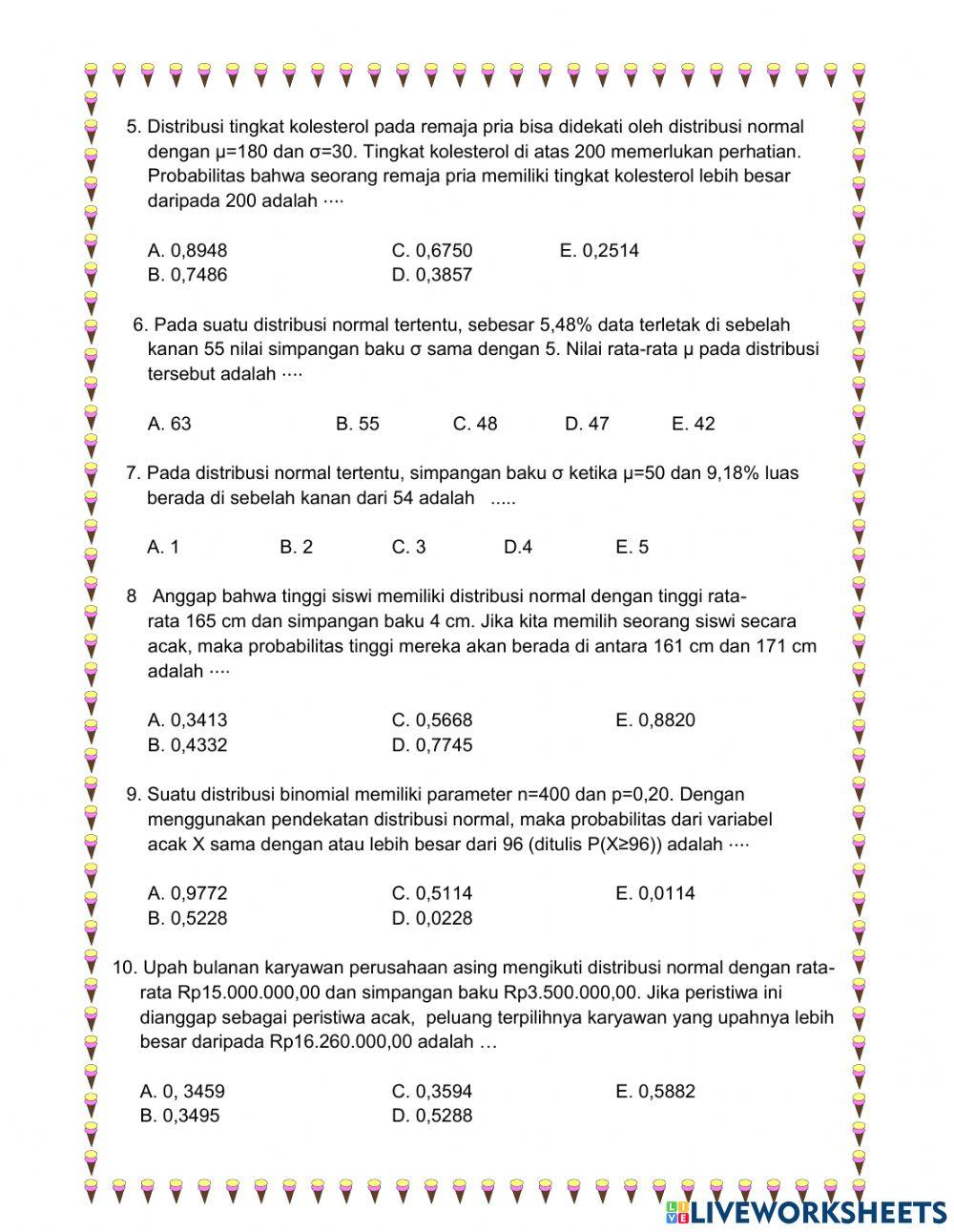 LKPD Distribusi Normal