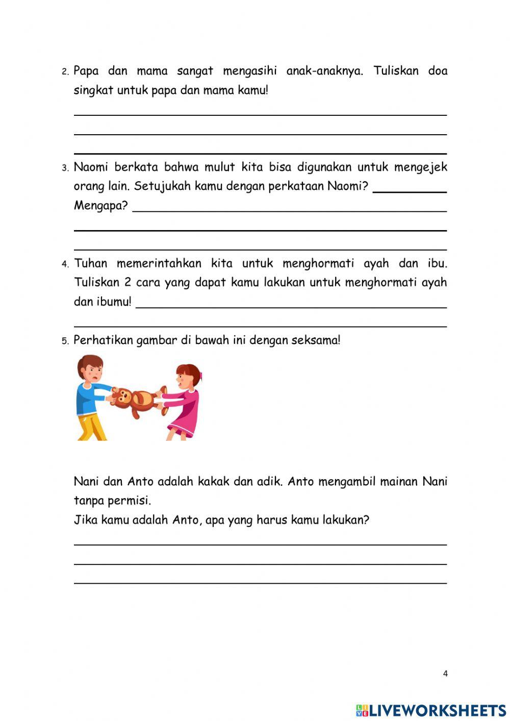 Mid semester Christian Grade 1