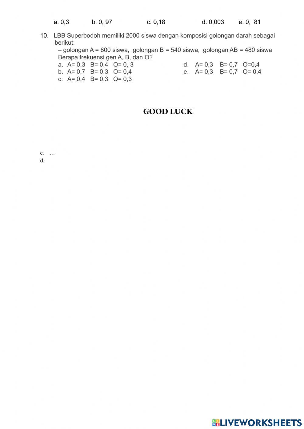 Hukum hardy-weinberg