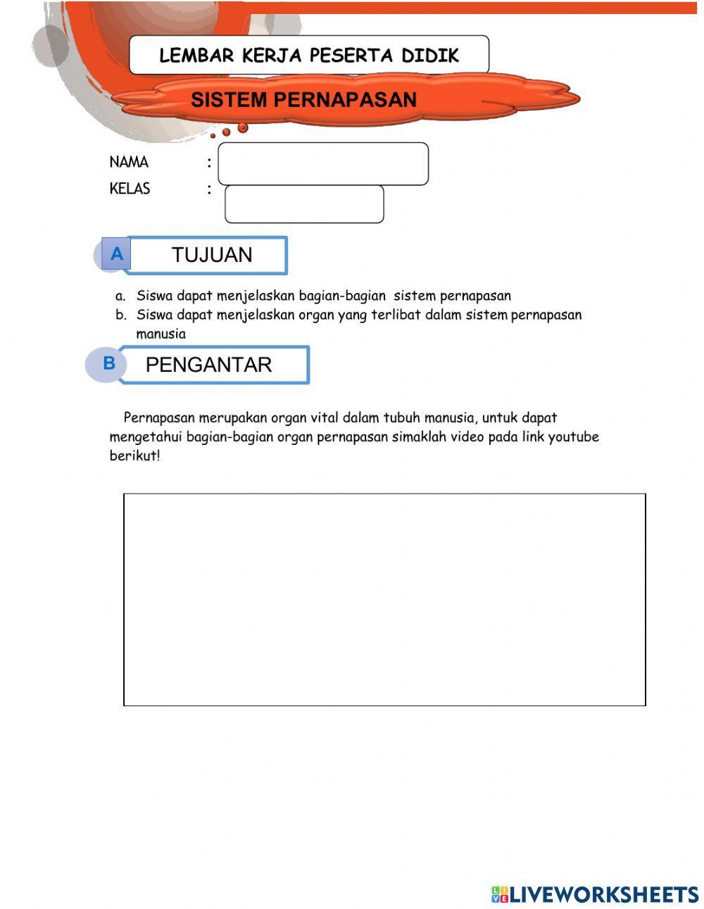 LKPD 1 Sistem Pernapasan kls 8 SMPN 27 PSW