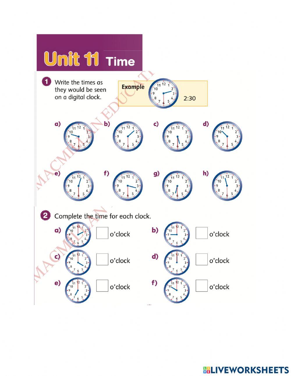 1899292 | Maths Grade 2: Time | msthuynvh